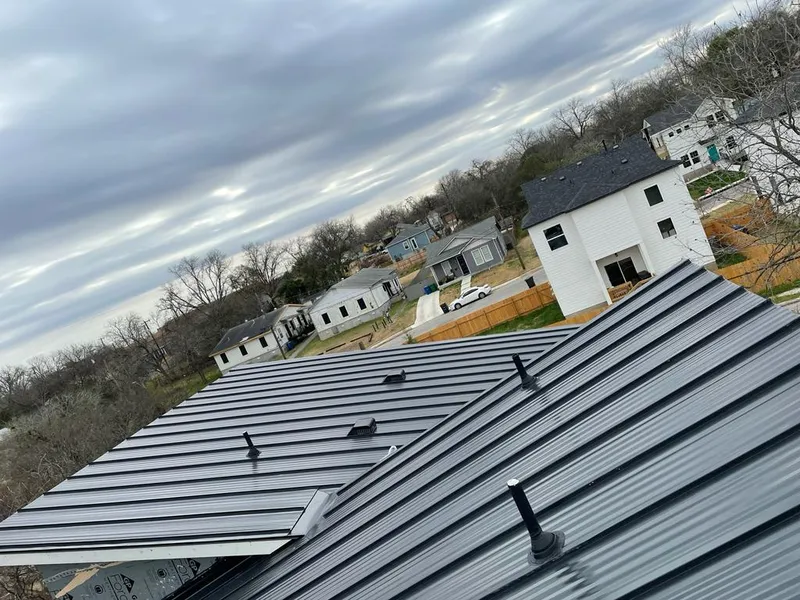Standing seam metal roof panels with vents for Skylight Repair in Lake Charles